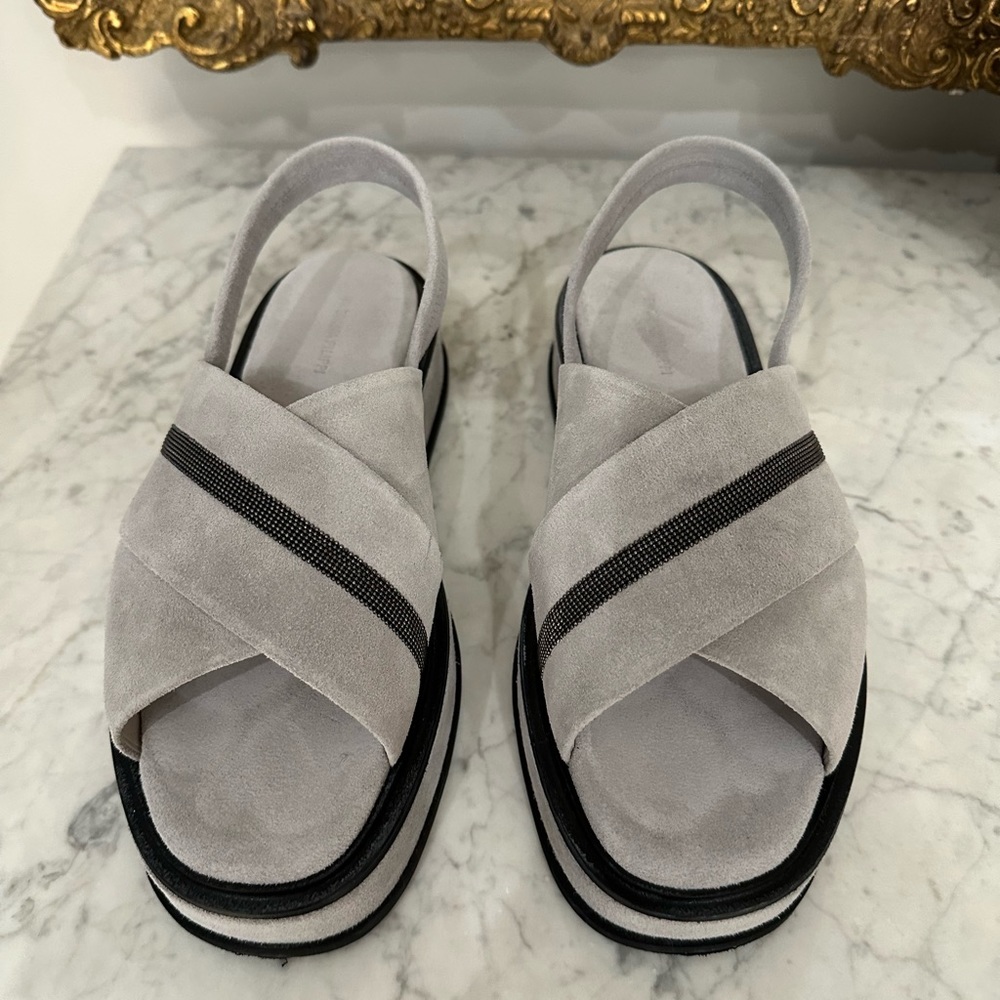 Fabiana filippi suede sandals 38